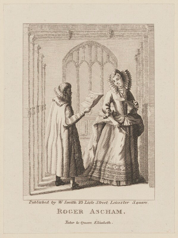 Roger ascham; queen elizabeth i npg d7386