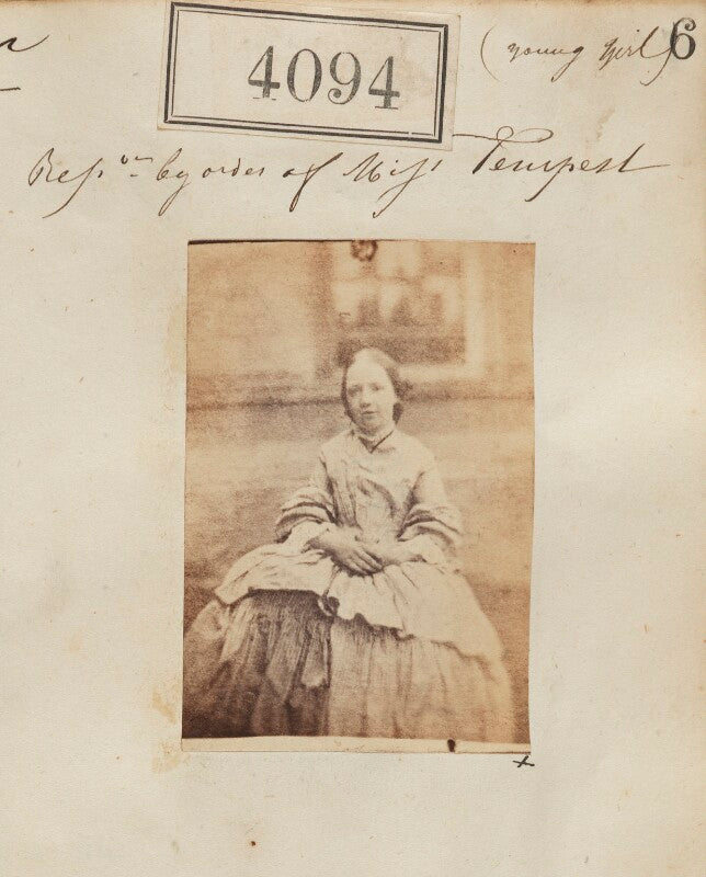 Unknown girl ('reproduction by order of miss tempest') npg ax54109