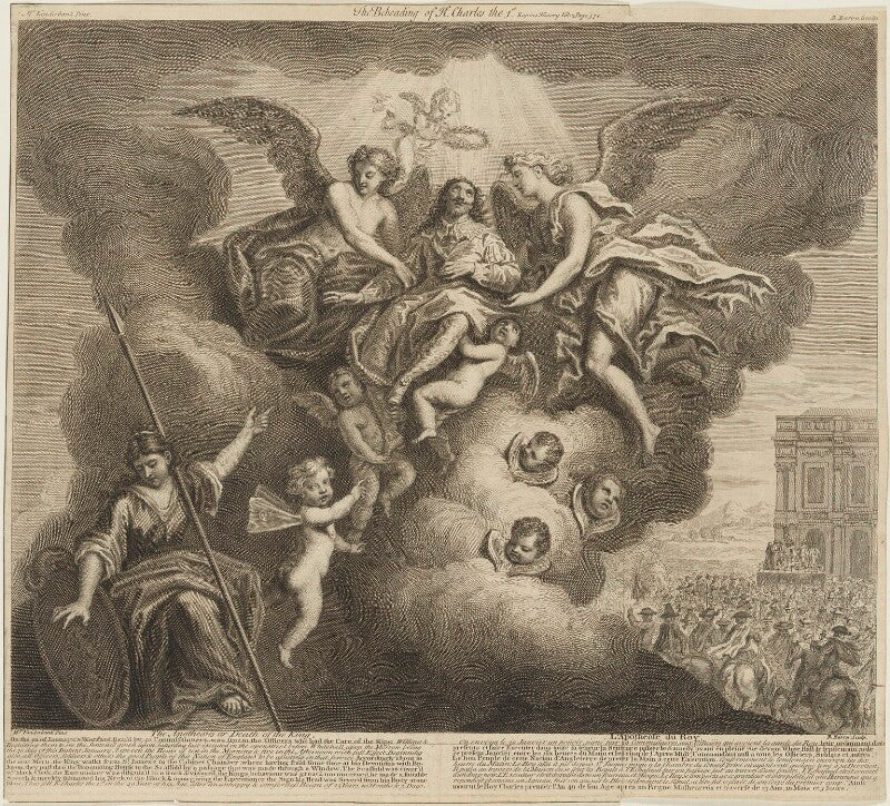'the apotheosis, or, death of the king' ('the beheading of king charles i') npg d26389