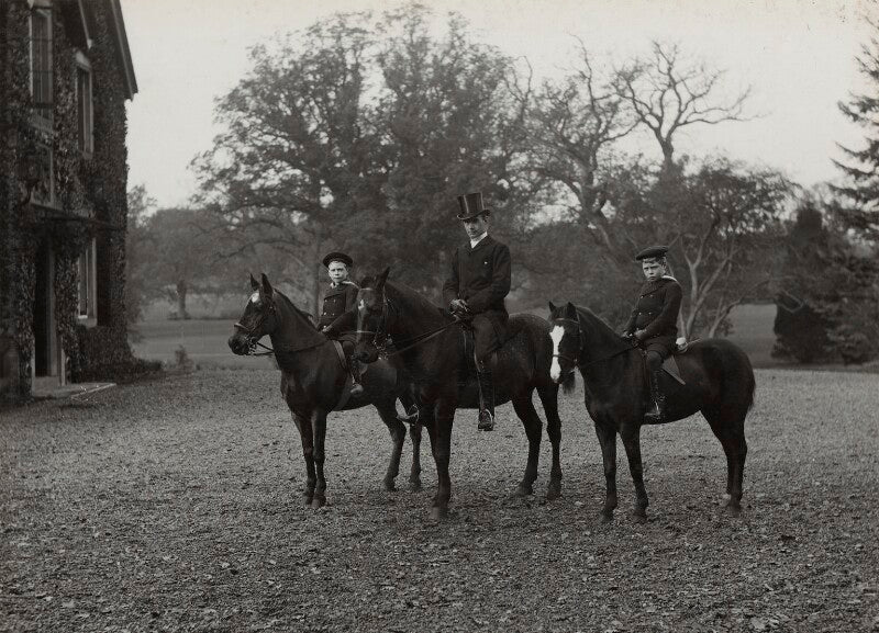 Prince edward, duke of windsor (king edward viii); king george vi and an unknown gentleman npg ax29322