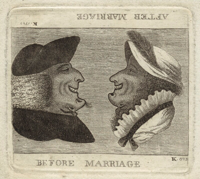 'before marriage; after marriage' npg d18653