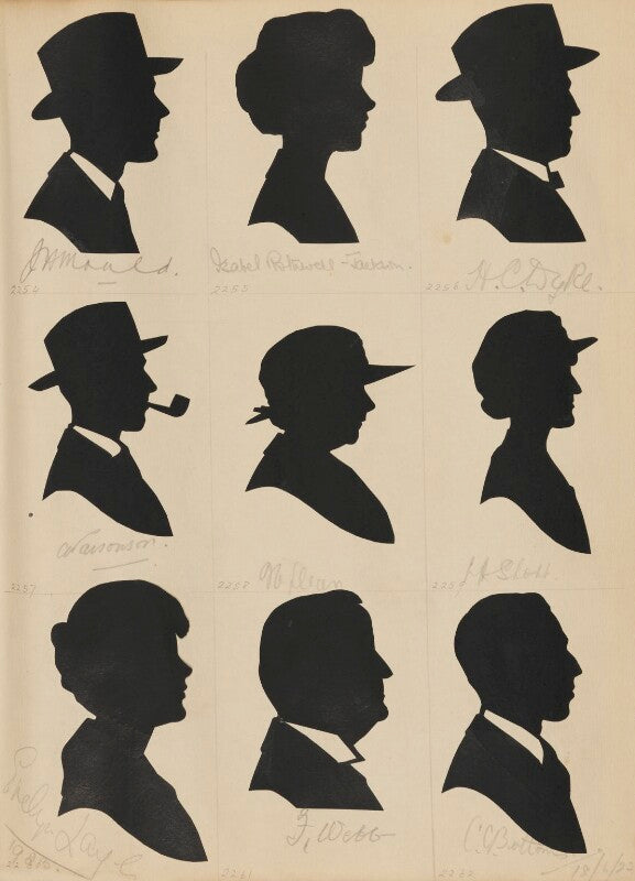 Tourists on the west pier, brighton (j.a. mould; isabel harriet rothwell jackson (née barrie); h.c. wyke?; c. parronson?; n. dean?; h. shott?; (elsie) evelyn laye; z. webb; c.c. bottoms) npg d46536