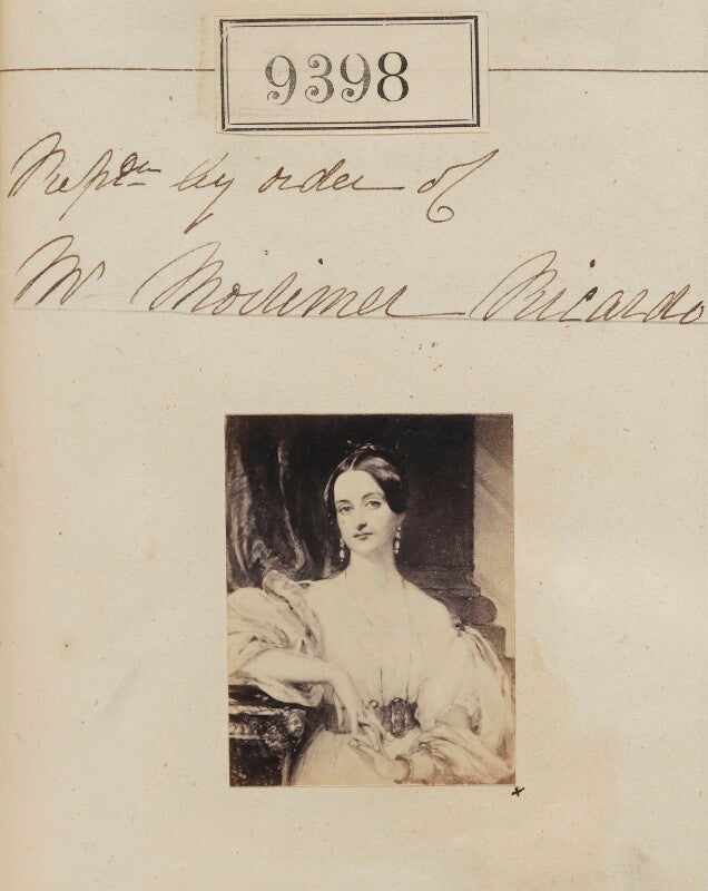 'reproduction by order of mr moulimer ricardo' npg ax59204