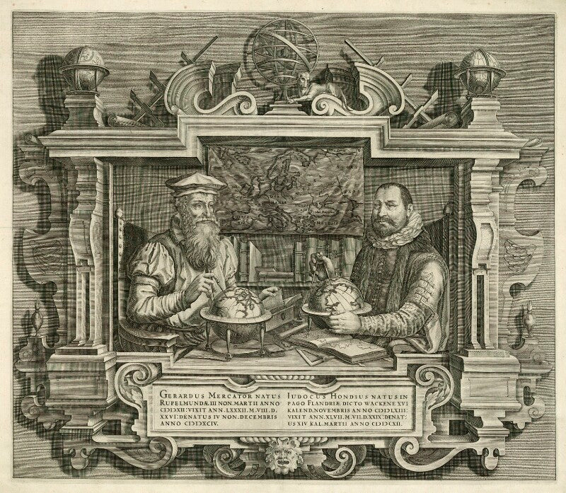 Gerardus mercator and jodocus hondius npg d26294