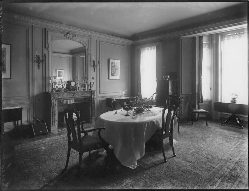 The dining room in grace lowrey (née woodruff), lady ashfield's home npg x183790