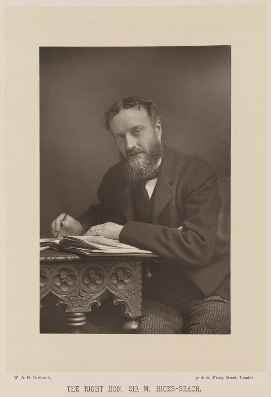 Michael edward hicks beach, 1st earl st aldwyn npg ax16005