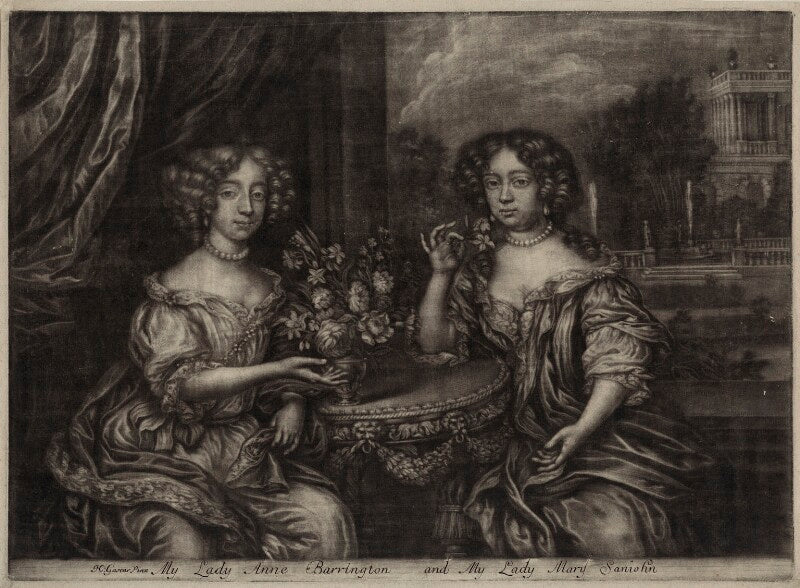 Lady anne barrington (née rich) and lady mary st john (née rich) npg d30569
