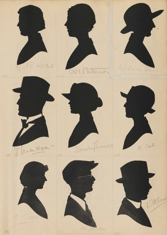 C.r. wise; e. maton; s. soper; r.b. atkinson; a.m. paterson; dorothy thomas; w? h. cosens; k. carter; e.f. cornish npg d46452