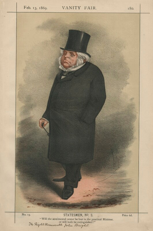 John bright ('statesmen no, 3') npg d43366