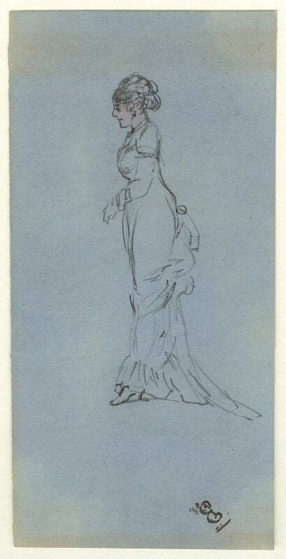 Figure study of an unknown woman npg d23228