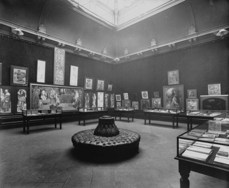 Interior of the fifth arts and crafts society exhibition at the new gallery (south gallery) npg x200681