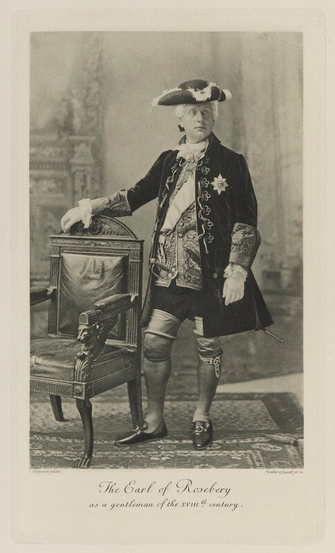 Archibald philip primrose, 5th earl of rosebery as a gentleman of the xviiith century npg ax41191