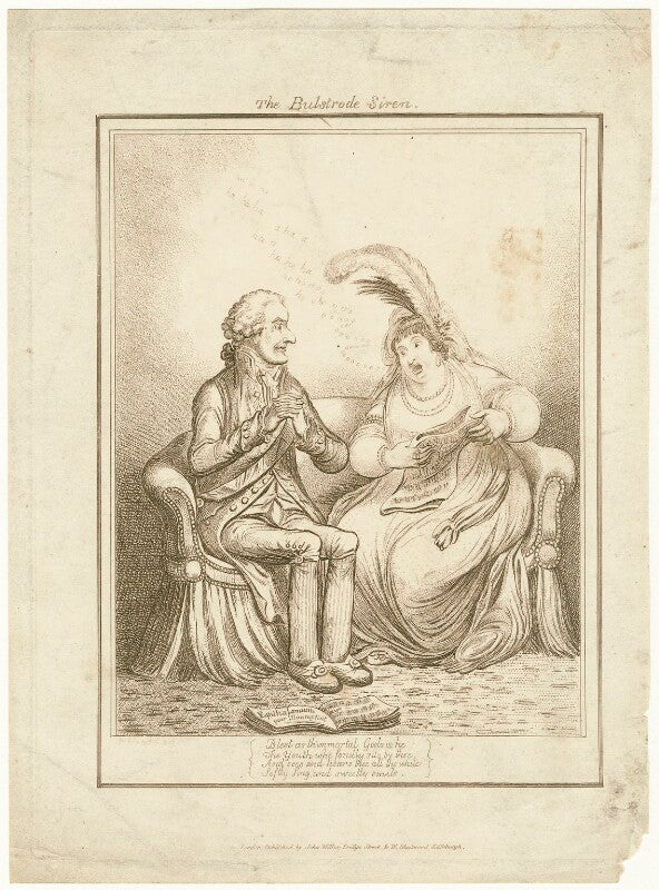 'the bulstrode siren' (william henry cavendish bentinck, 3rd duke of portland; elizabeth billington (née weichsel)) npg d34318