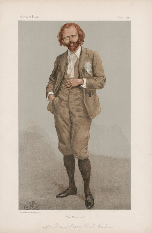 Sir (thomas henry) hall caine ('men of the day. no. 651.') npg d44810
