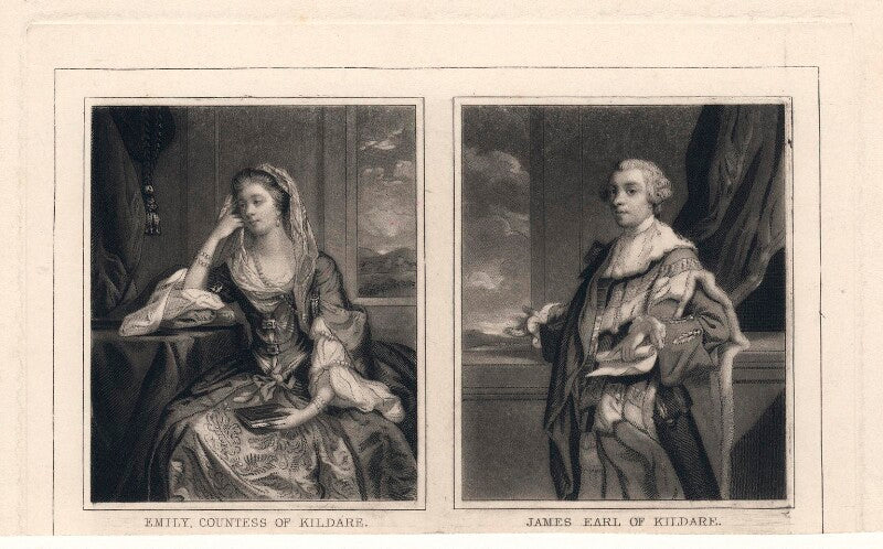 James fitzgerald, 1st duke of leinster; emilia mary ('emily') fitzgerald (née lennox), duchess of leinster npg d3566