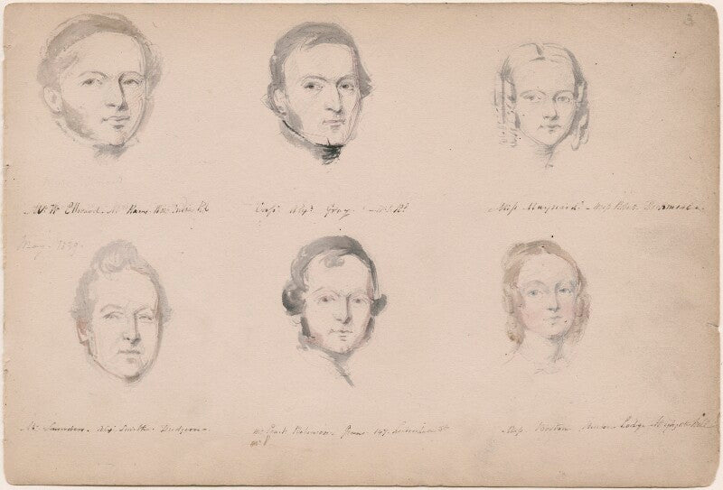 W.w. ellwood; alexander gray; miss maynard; possibly saunders alex smith; possibly peart robinson; miss boston npg d23313(3)