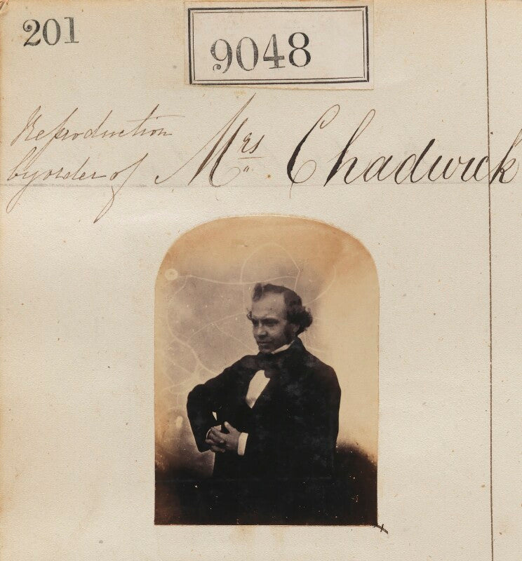 Unknown man ('reproduction by order of mrs chadwick') npg ax58871