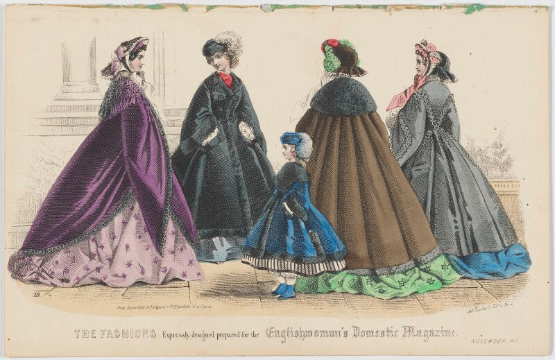 'the fashions'. walking dress, november 1861 npg d47992
