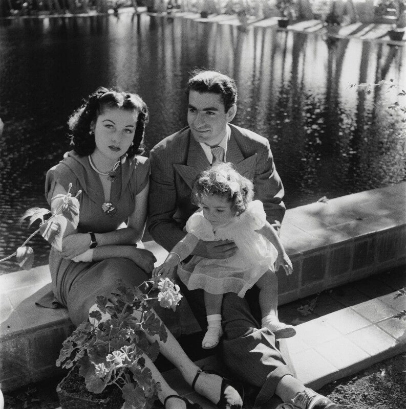 Queen fawzieh of iran; mohammed reza pahlavi, shah of iran; princess shahnaz pahlavi of iran npg x132090