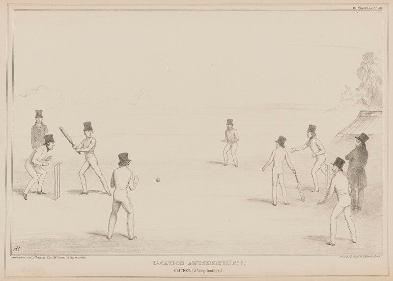 Vacation amusements. (no.3.) cricket. (a long innings). npg d41587
