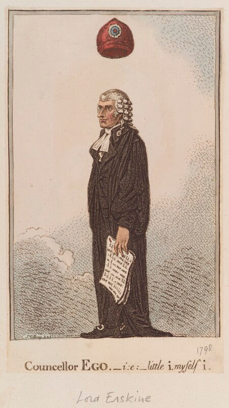Thomas erskine, 1st baron erskine ('councellor ego i.e. little i, myself i') npg d12972