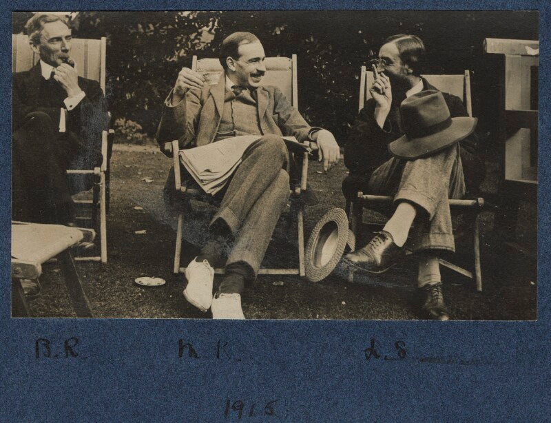 Bertrand russell; john maynard keynes, baron keynes; lytton strachey npg ax140439