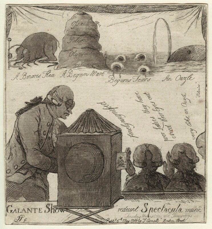 'galante show' (edmund burke; edward smith stanley, 12th earl of derby) npg d7895