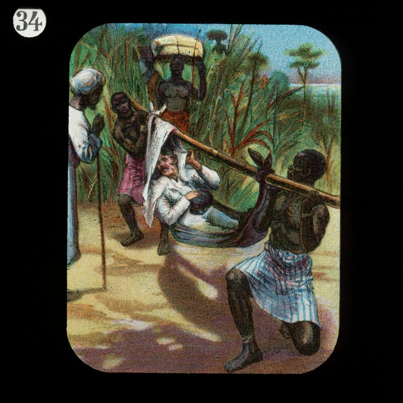 Livingstone carried in a machilla (david livingstone) npg d18407