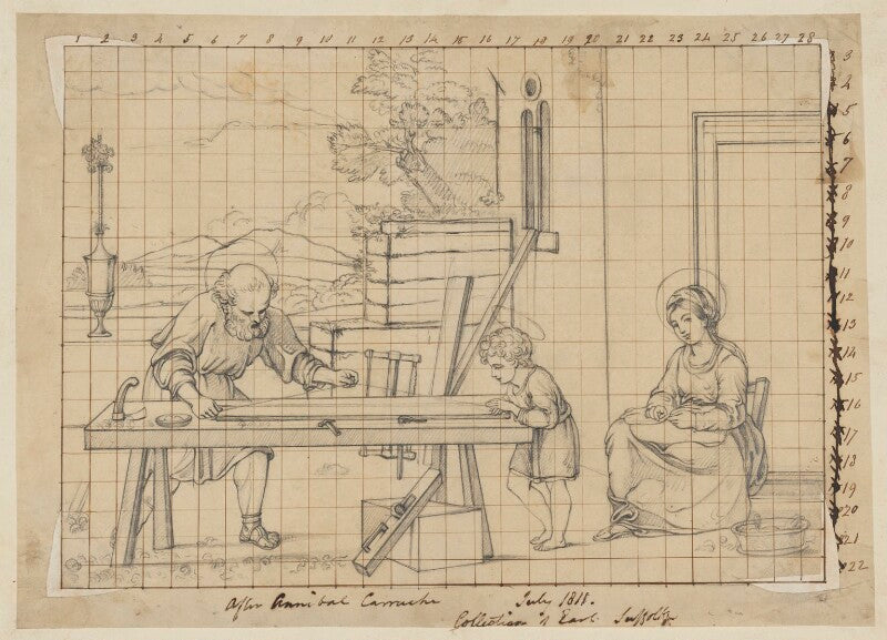 Holy family in the carpenter's shop npg d17484
