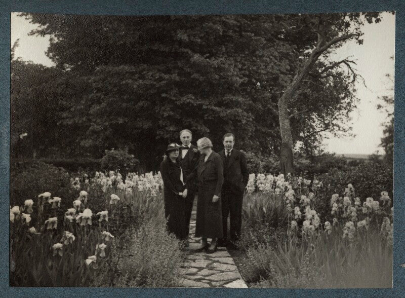 Edith olivier; philip edward morrell; (carl) tancred borenius and an unknown woman npg ax144017