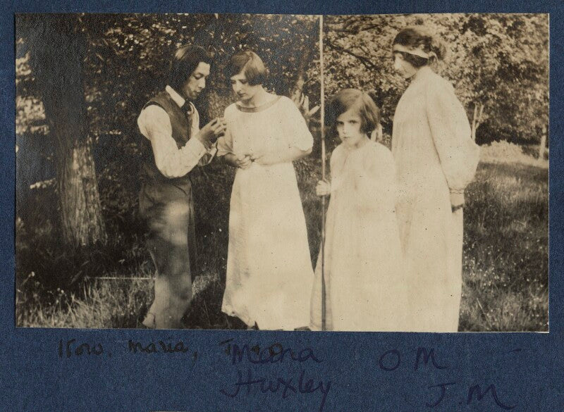 Michio ito; maria huxley (née nys); julian vinogradoff (née morrell); lady ottoline morrell npg ax140430