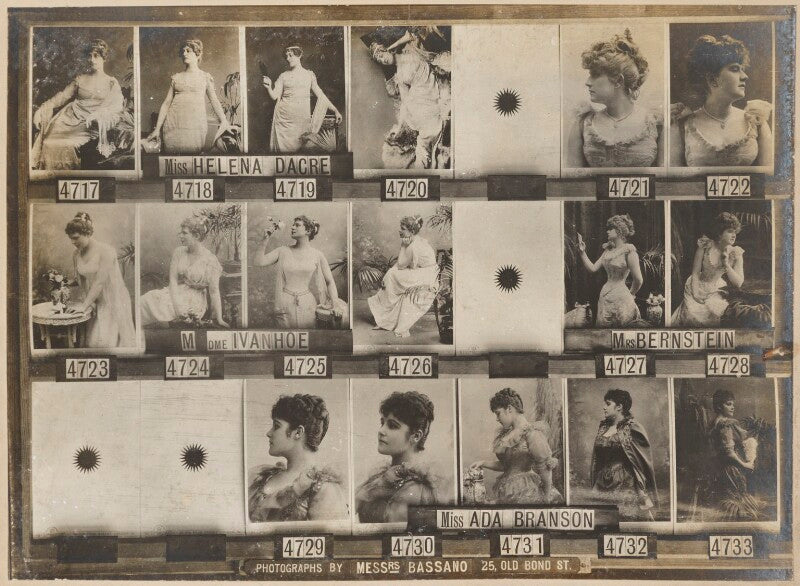 Emily helena dagg (helena dacre); madame ivanhoe; mrs bernstein; ada branson npg ax136810