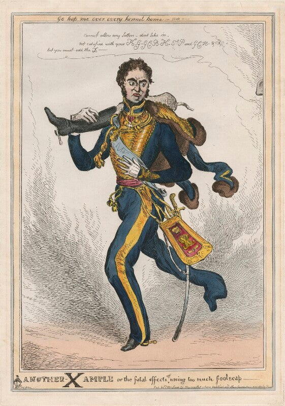 'another xample or the fatal effects of useing too much foolscap' npg d48871