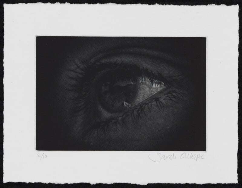 Mezzotint of an eye npg d49617