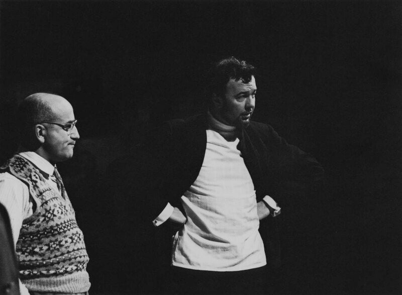 Warren mitchell; sir peter hall npg x165913