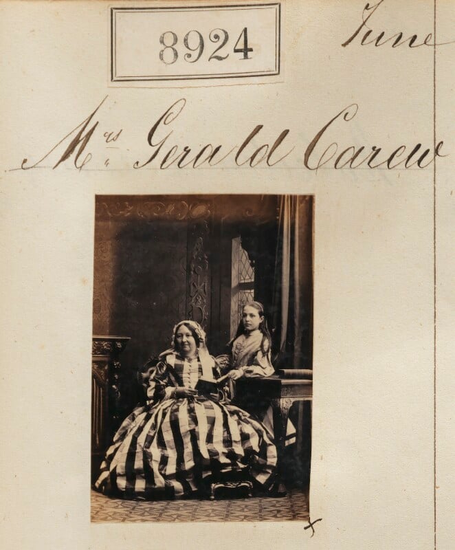 Elizabeth ann carew (née black) and unknown girl ('mrs gerald carew') npg ax58747
