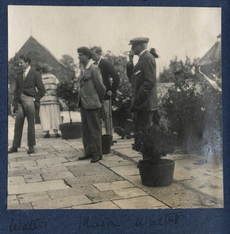 Walter james redfern turner; mark gertler; walter taylor and three unknown sitters npg ax141728