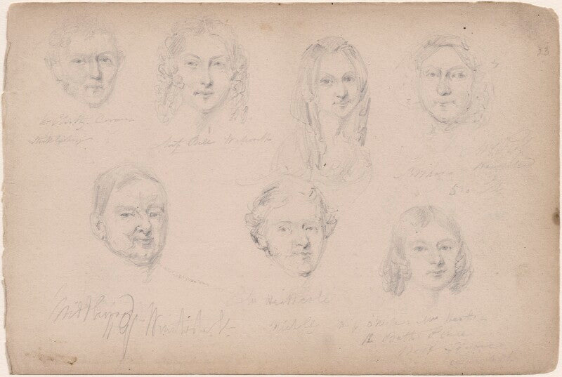 Miss a. bell and six unknown sitters npg d23313(40)