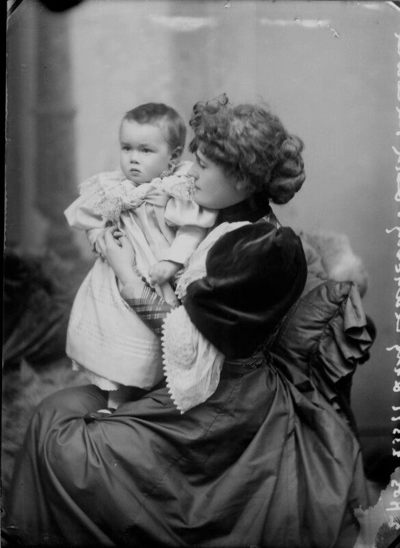 Belle bilton photographed with her son, richard, when lord kilconnel npg x7098