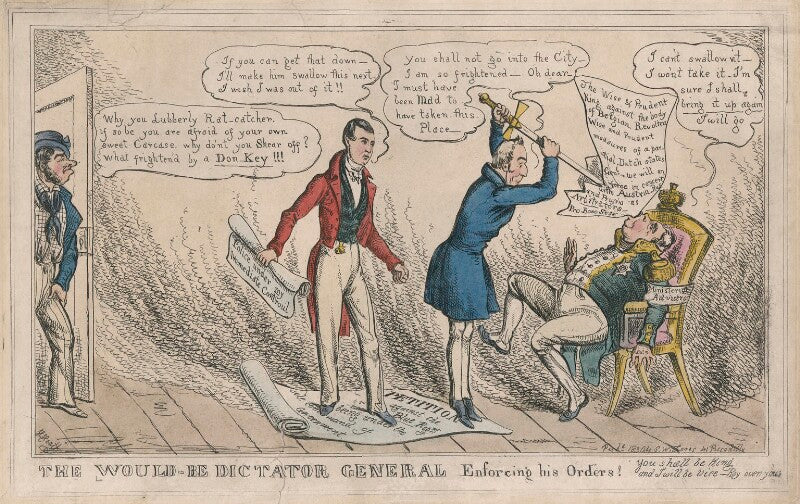 The would be dicator general enforcing his orders! npg d48833