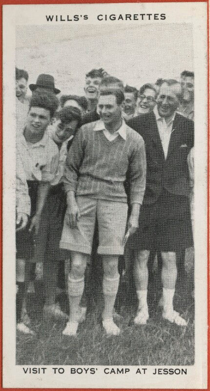'visit to boys' camp at jesson' (king george vi; 10 unknown sitters) npg d47307