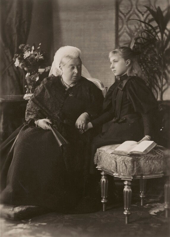 Queen victoria; victoria eugenie ('ena') of battenberg, queen of spain npg x158992