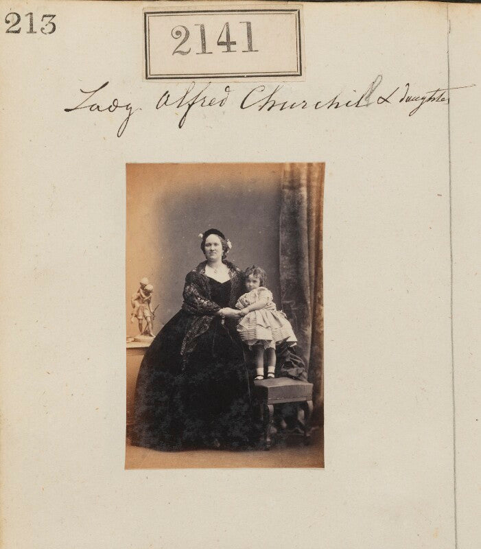 Harriet louisa hester (née gough calthorpe), lady alfred spencer churchill with her daughter, jane winnington (née spencer churchill) npg ax51529