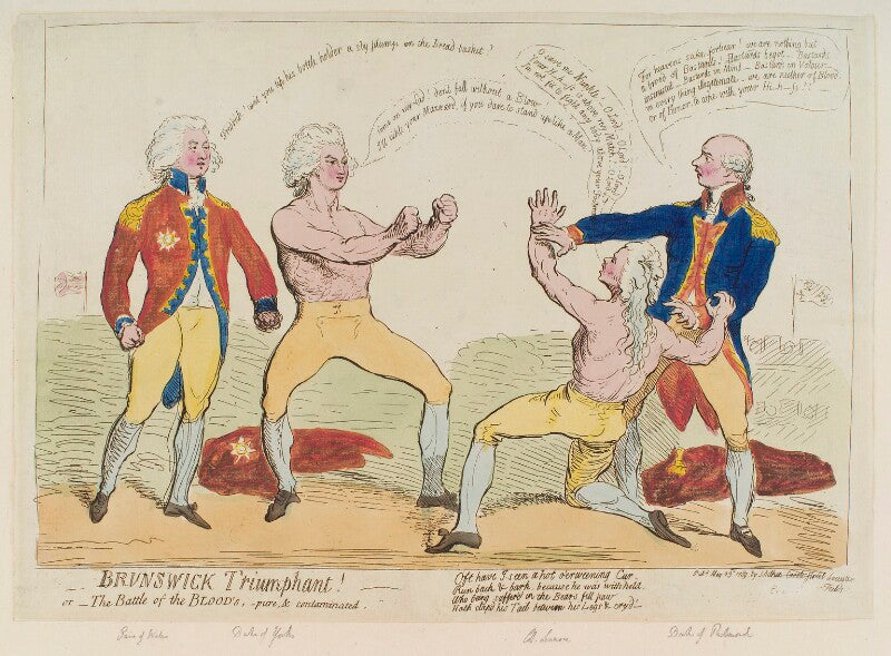 'brunswick triumphant! or the battle of the blood's, pure, and contaminated' npg d12400