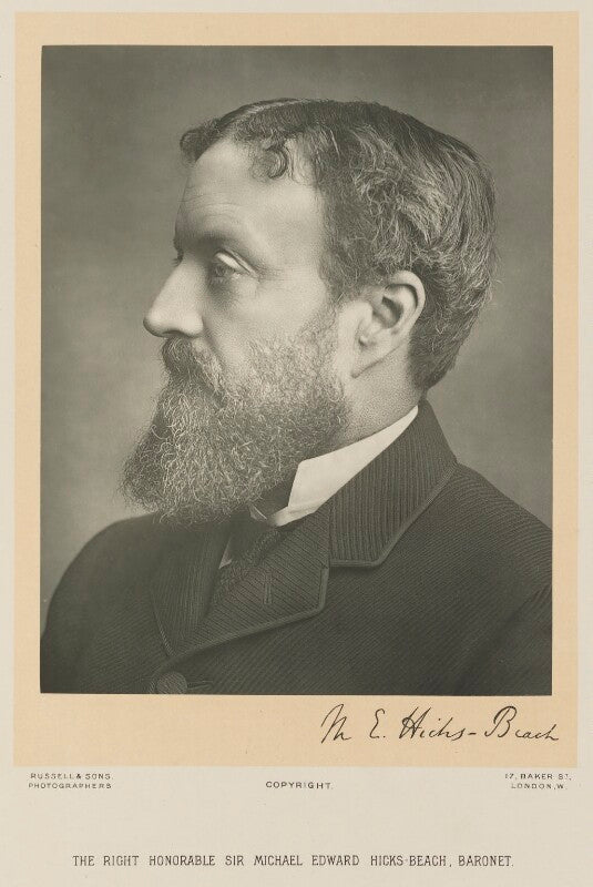 Michael edward hicks beach, 1st earl st aldwyn npg ax15969