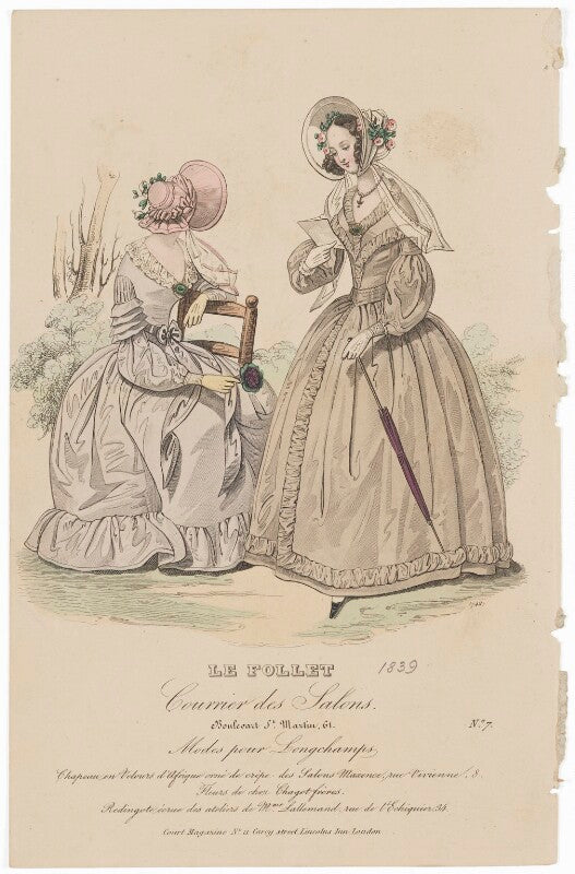 Walking or carriage costume, 1839 npg d47755