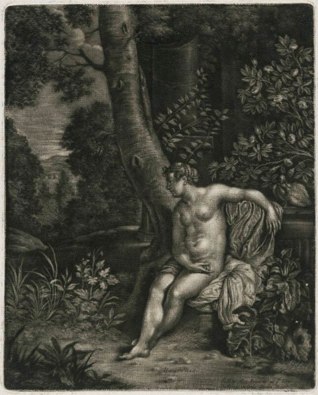 A naked woman in a landscape npg d11446