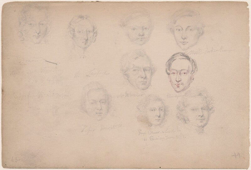 Mrs lanford; mr wheeler; piper newgate; george cherer and five unknown sitters npg d23313(79)