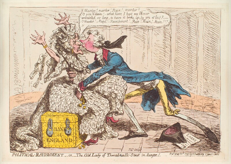 William pitt ('political ravishment, or the old lady of treadneedle street in danger!') npg d13029