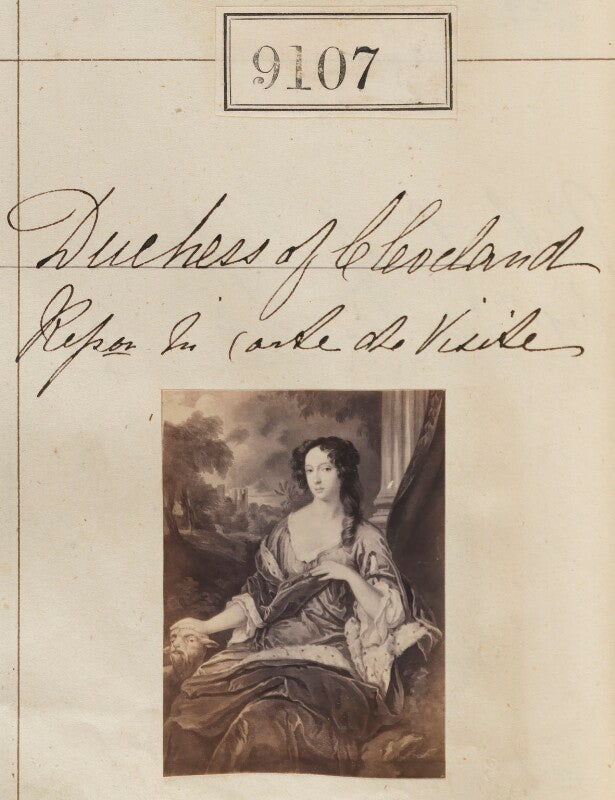 Barbara palmer (née villiers), duchess of cleveland ('duchess of cleveland. reproduction for carte de visite') npg ax58929